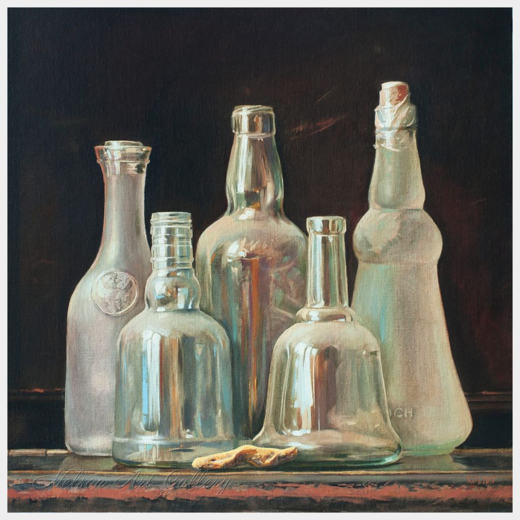 Stillife with white bottle