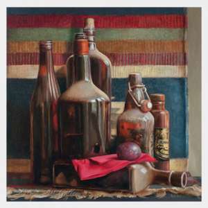 Stillife with red bottle